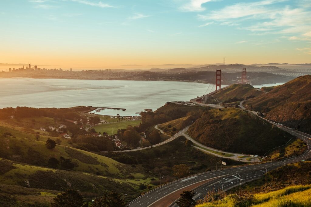 Vista panoramica di San Francisco da Sausalito