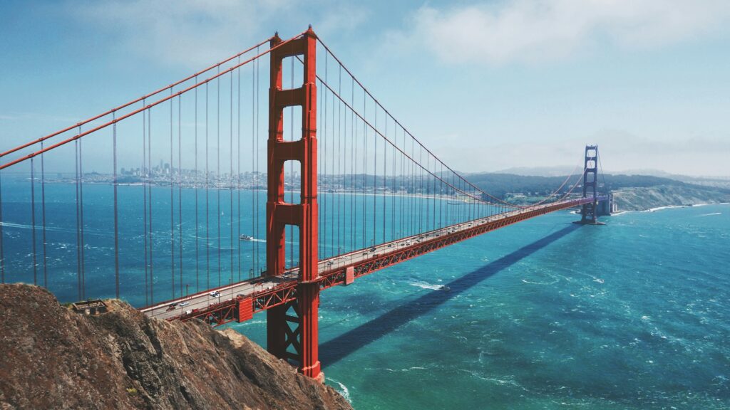 Il Golden Gate Bridge di San Francisco, West Coast USA