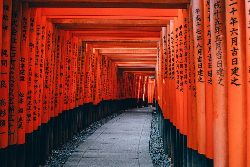 fushimi-inari sentiero di torii al fushimi inari