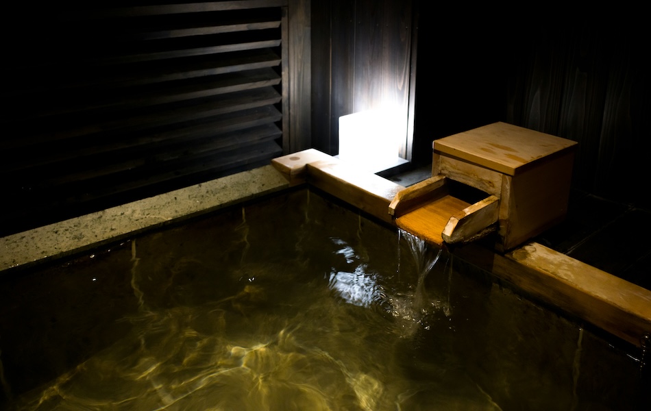 L’onsen di un ryokan giapponese