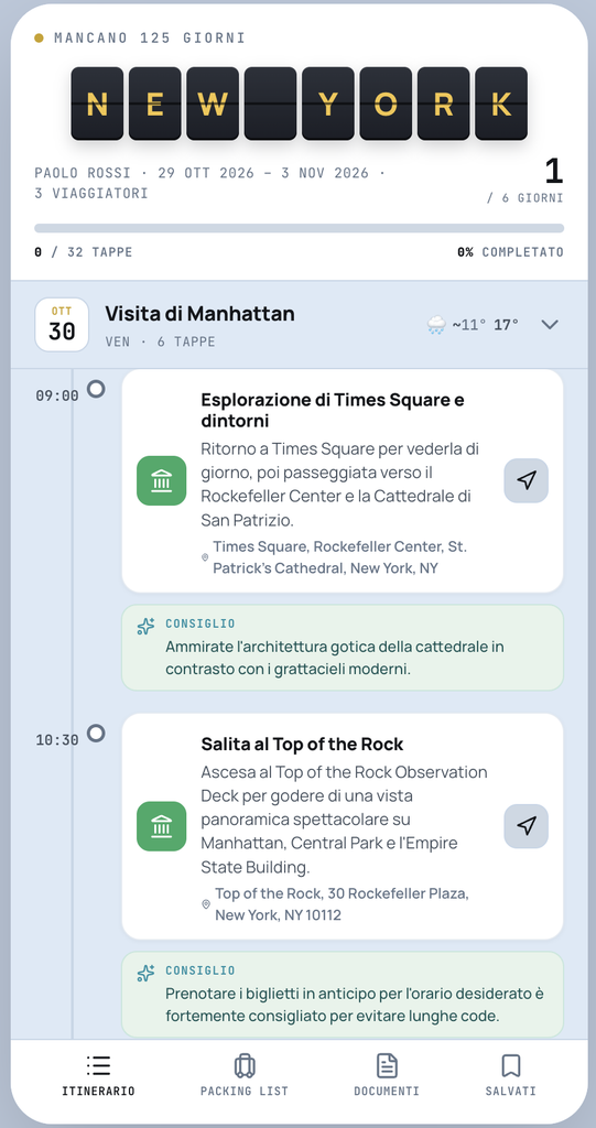 Itinerario di esempio di 4 giorni a Lisbona creato con GateAway